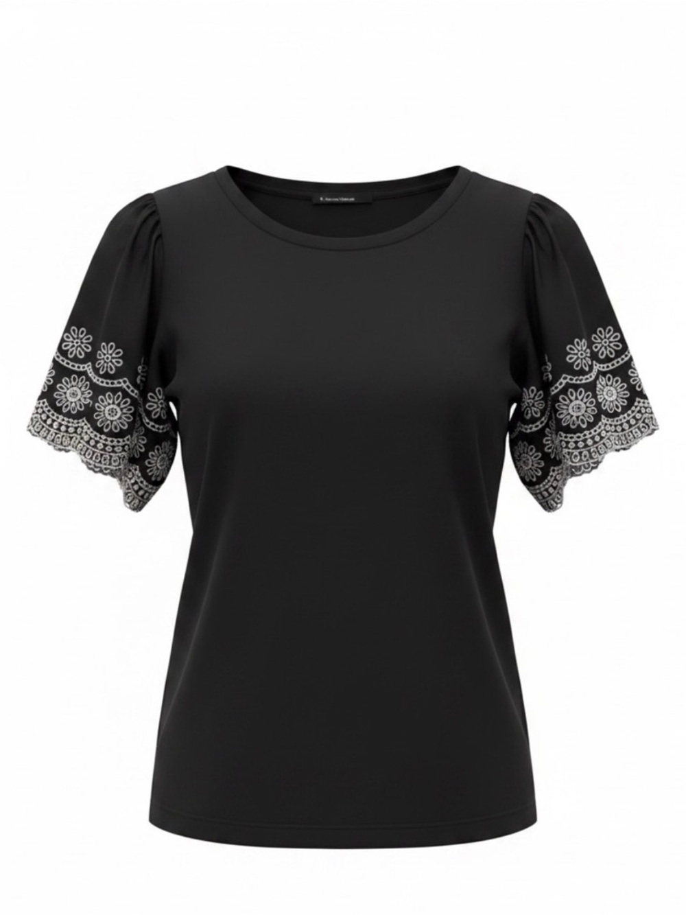 Lane Bryant 100% Cotton Black & White Eyelet Top Size 18/20